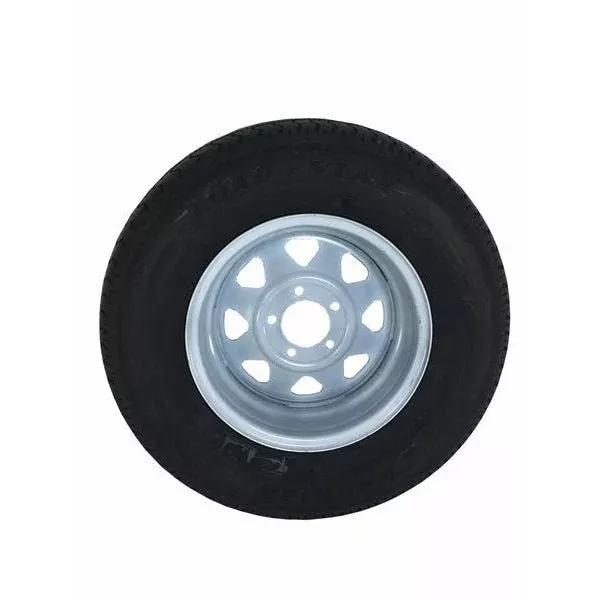 205/75R14 Tire C/5H Trailer Wheel Spoke White Striped