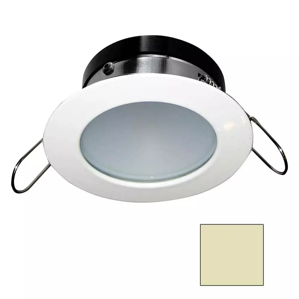 Apeiron A1110Z – 4.5W Spring Mount Light – Round – Warm White – White Finish