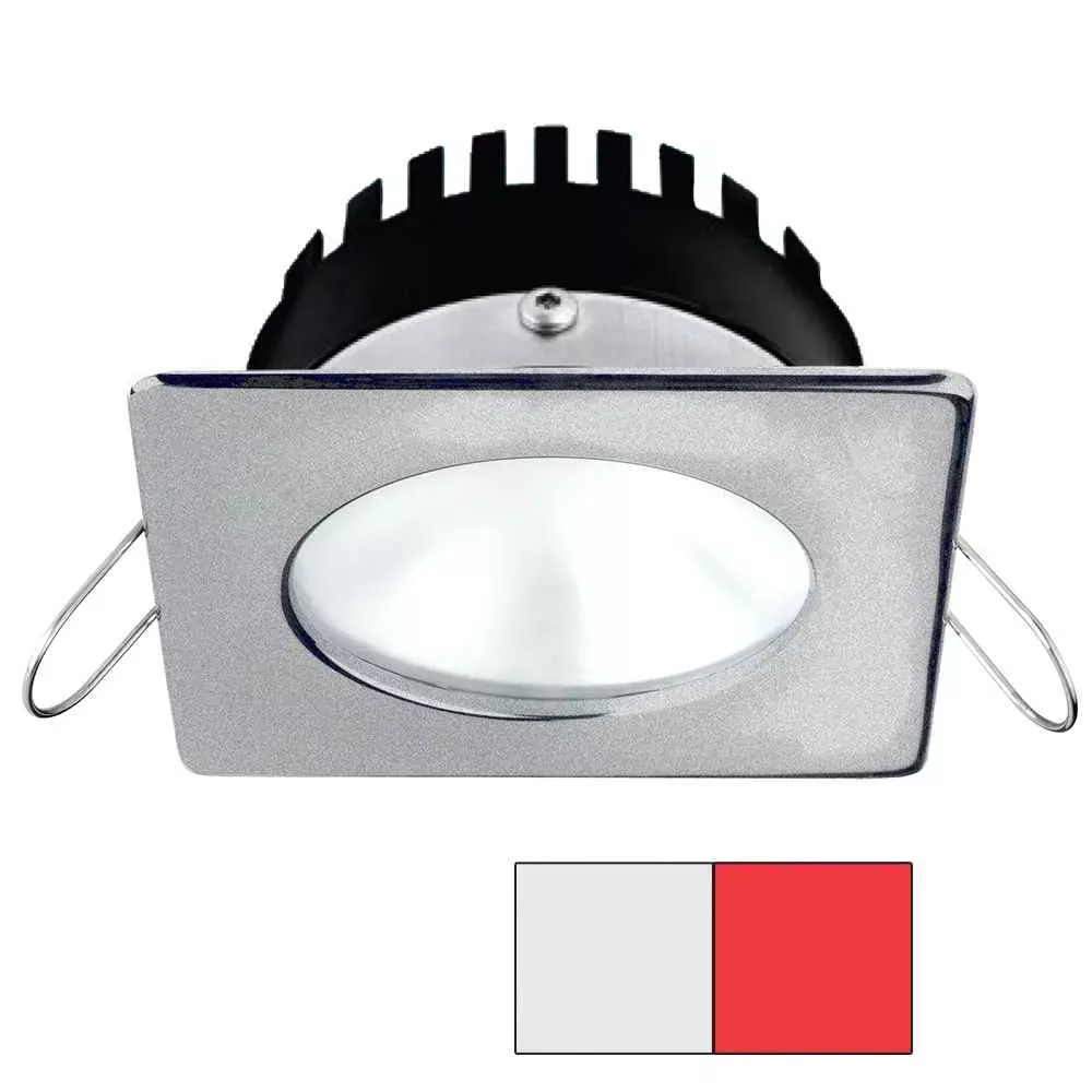 Apeiron PRO A506 – 6W Spring Mount Light – Square/Round – Cool White & Red – Brushed Nickel Finish