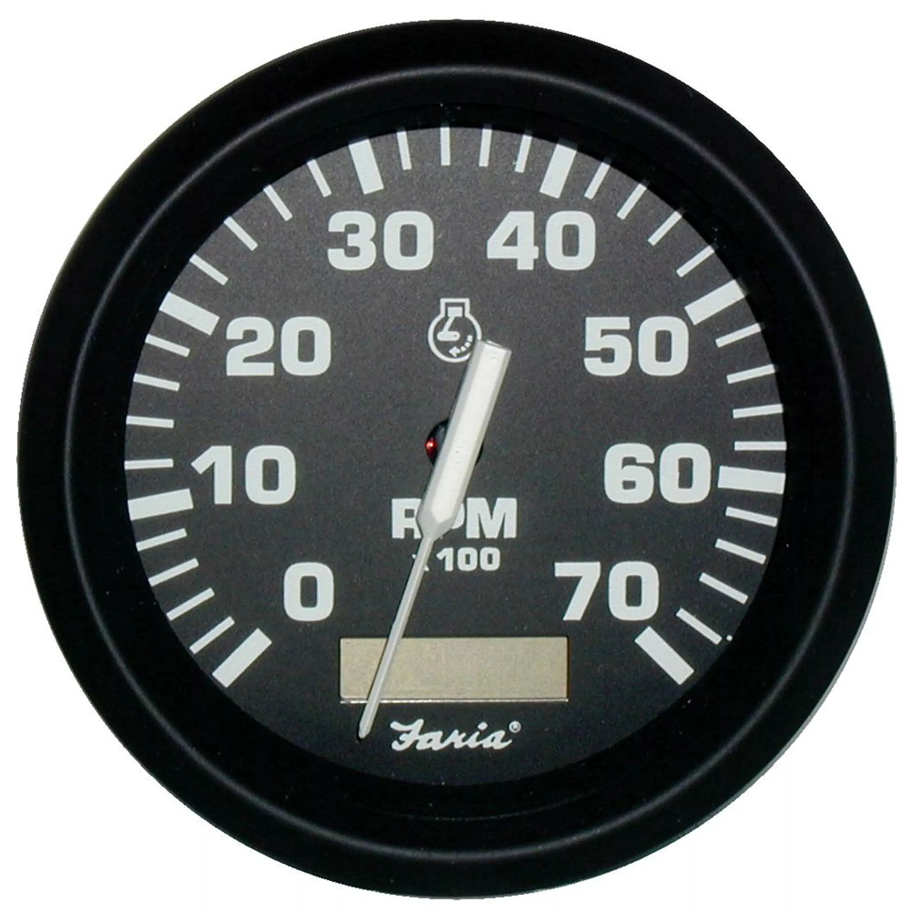 Faria 32840 Euro Tachometer with Hourmeter (7000 RPM) Gas – 4 “, Black