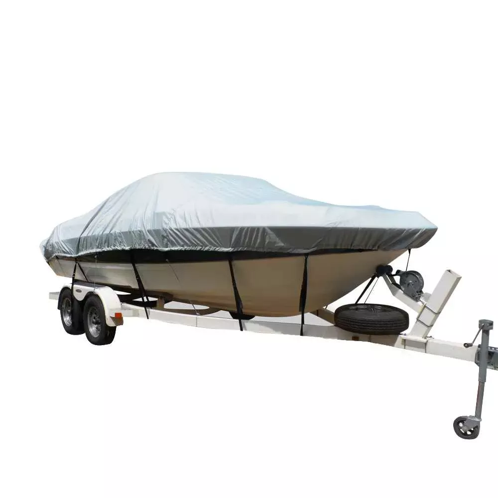 Flex-Fit PRO Polyester Size 12 Boat Cover f/V-Hull Center Console Fishing Boats – Grey