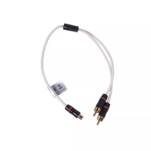 FUSION Audio/ Video Cable; Female To Dual Male; White; With Gold Plated Connectors - 010-12621-00