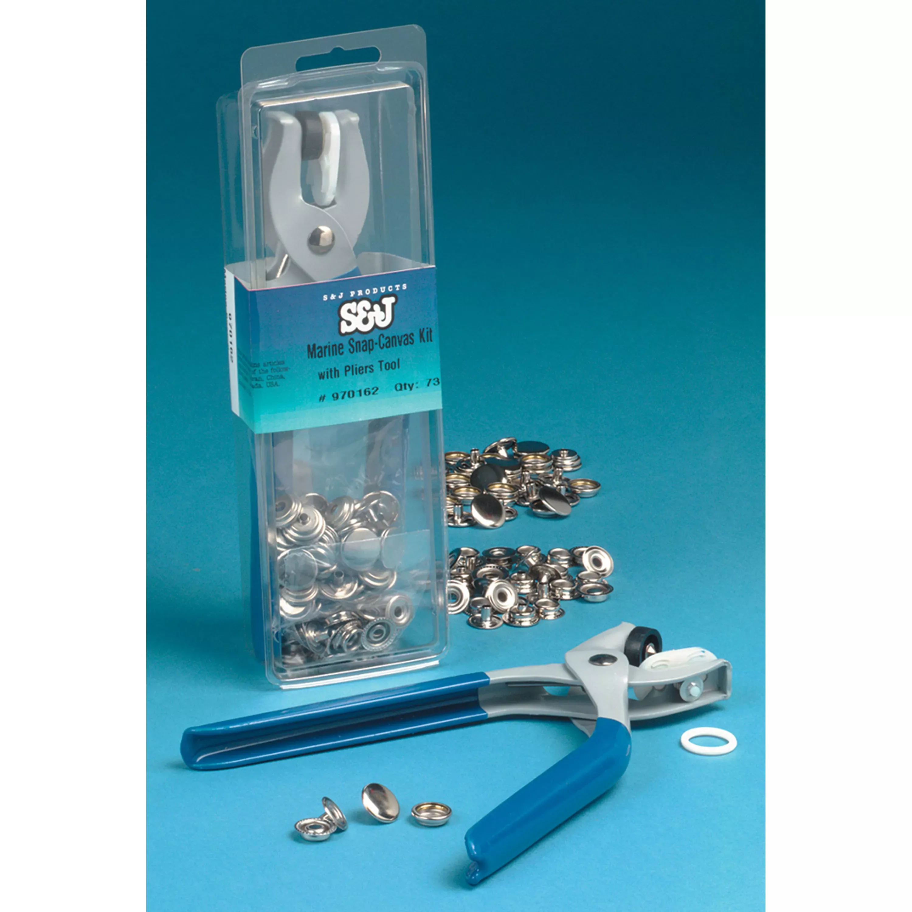 HandiMan Marine 970162-EA Marine Canvas Snap Fasteners and Plier Kit – 73-Piece Set