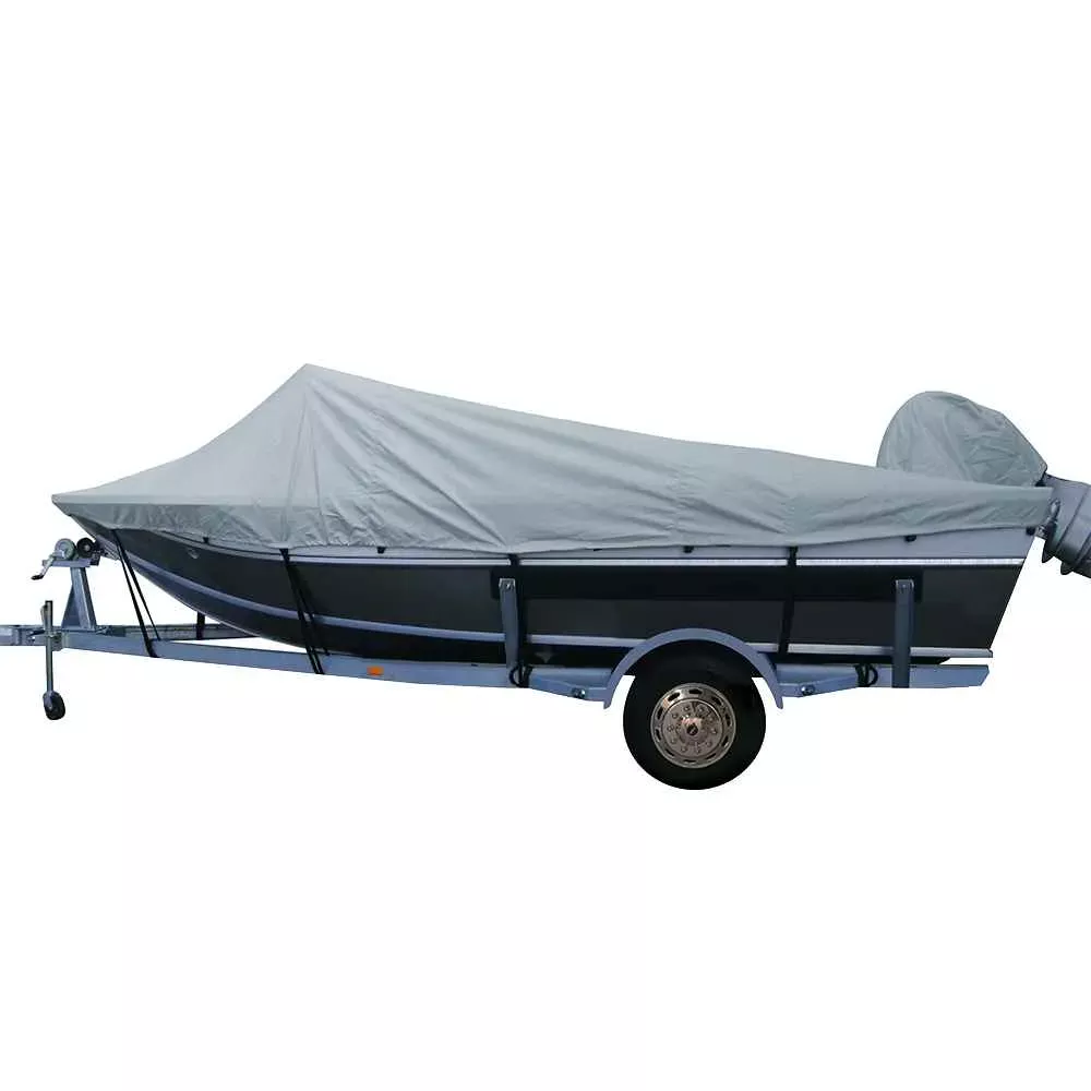 Performance Poly-Guard Extra Wide Series Styled-to-Fit Boat Cover f/20.5′ Aluminum Boats w/High Forward Mounted Windshield – Gre