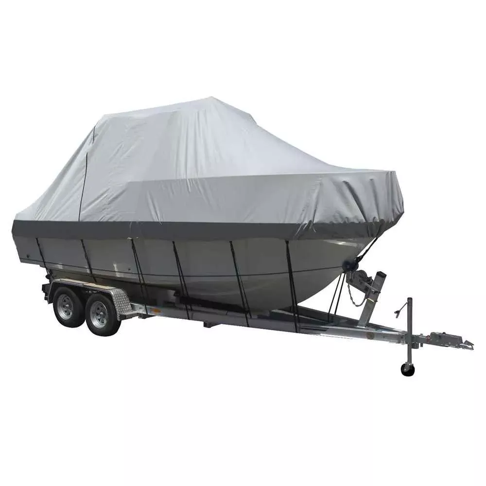 Performance Poly-Guard Specialty Boat Cover f/27.5′ Walk Around Cuddy & Center Console Boats – Grey