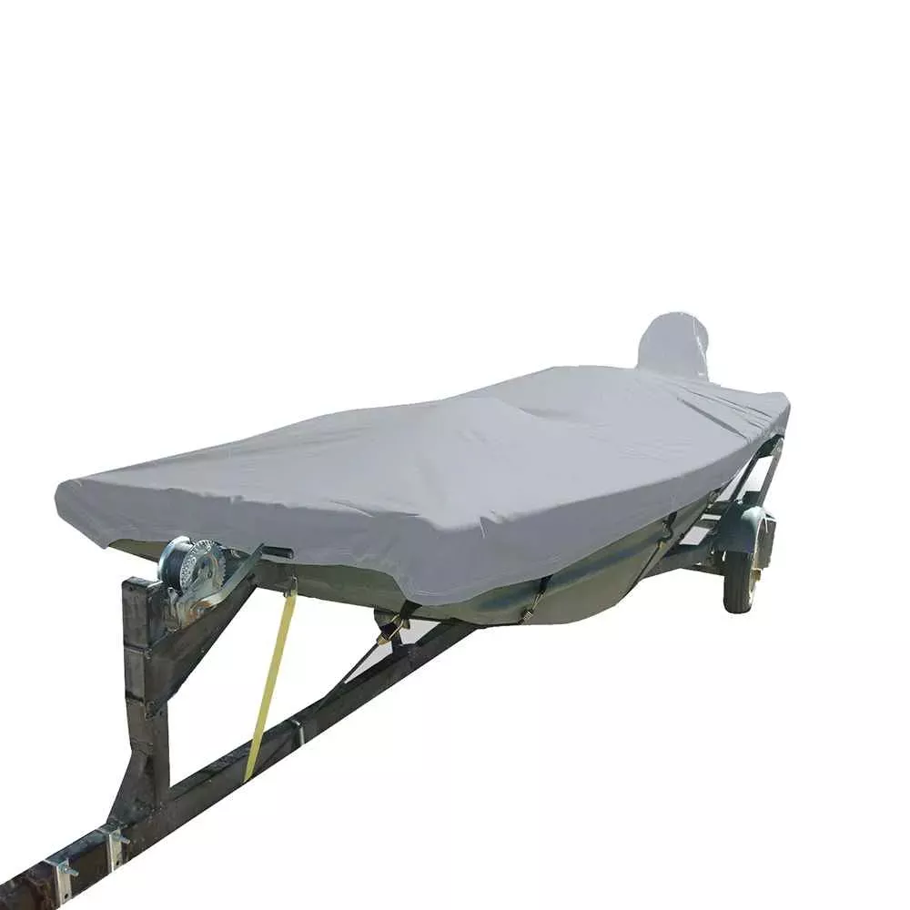 Performance Poly-Guard Styled-to-Fit Boat Cover f/18.5′ Open Jon Boats – Grey