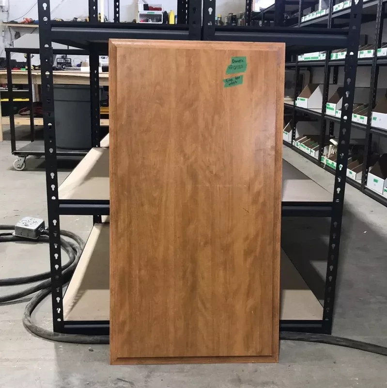 Used Dometic Refrigerator Custom Wooden Panel Insert – Rm 2582